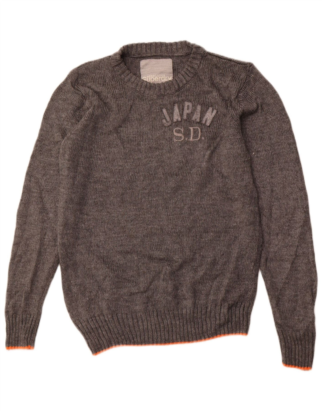Ανδρικό πουλόβερ Superdry Graphic Crew Neck Jumper Μεγάλο Γκρι Ακρυλικό