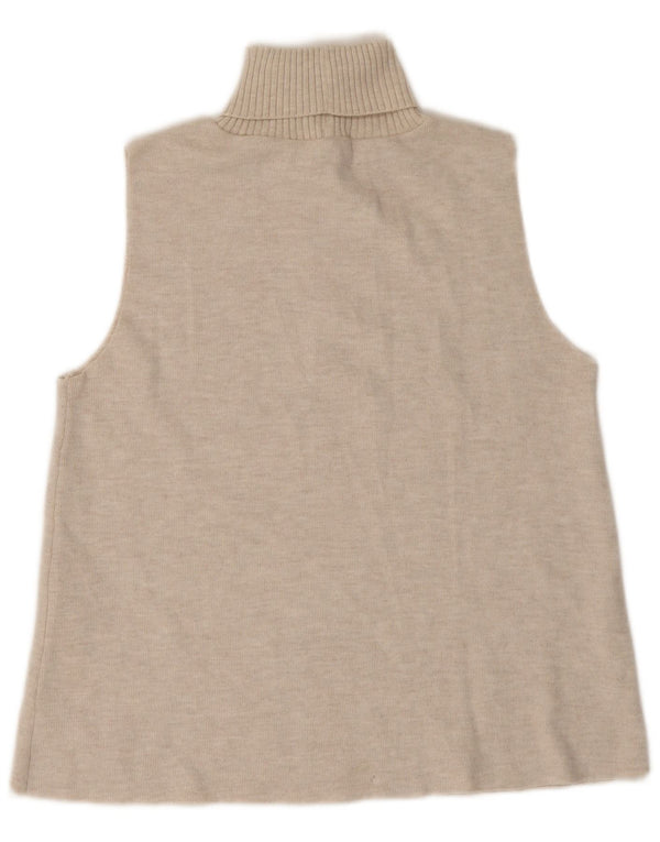 Zara Γυναικείο Γιλέκο Tank Top UK 14 Large Beige Polyester