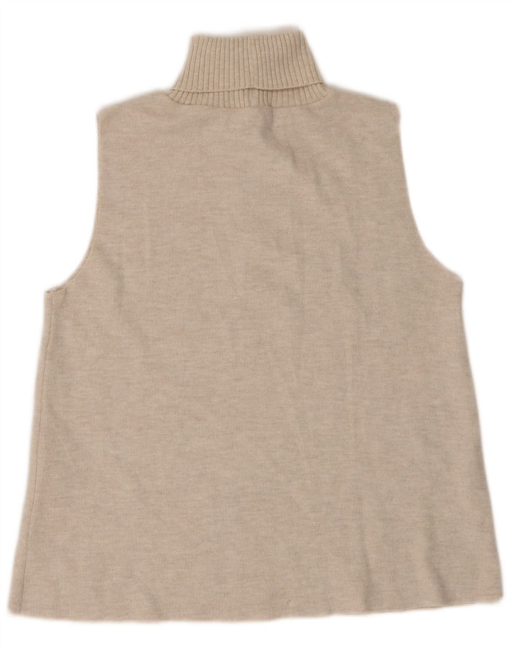 Zara Γυναικείο Γιλέκο Tank Top UK 14 Large Beige Polyester