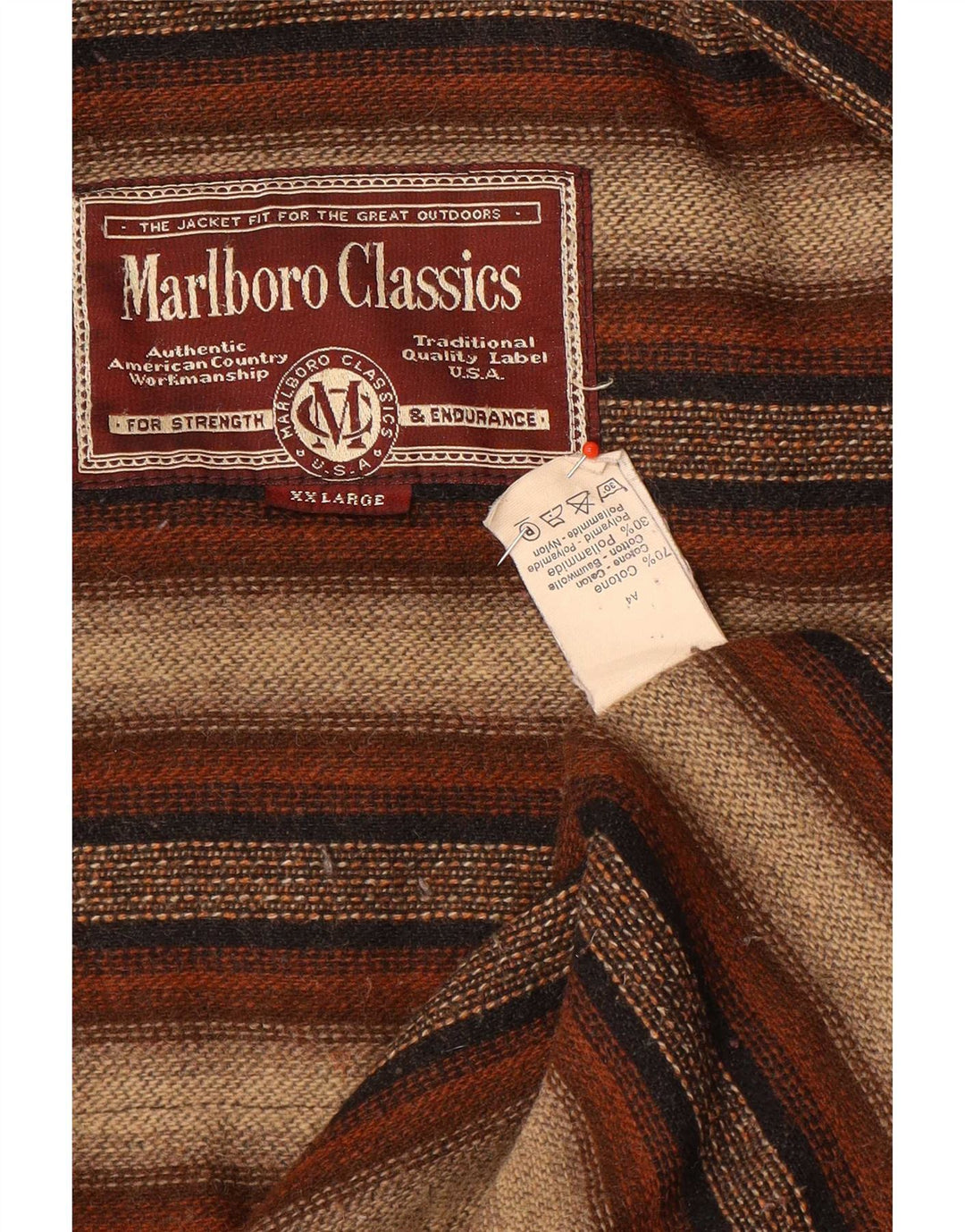Ανδρικό Utility Μπουφάν Marlboro Classics UK 44 2XL Καφέ Βαμβακερό