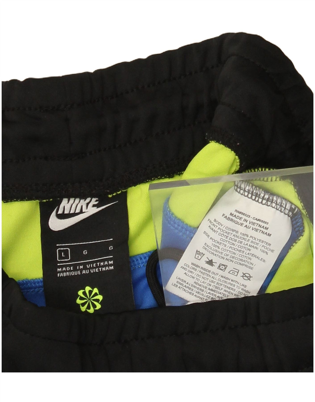Ανδρική φόρμα αθλητικής φόρμας NIKE γραφική, Joggers Large Black Colourblock