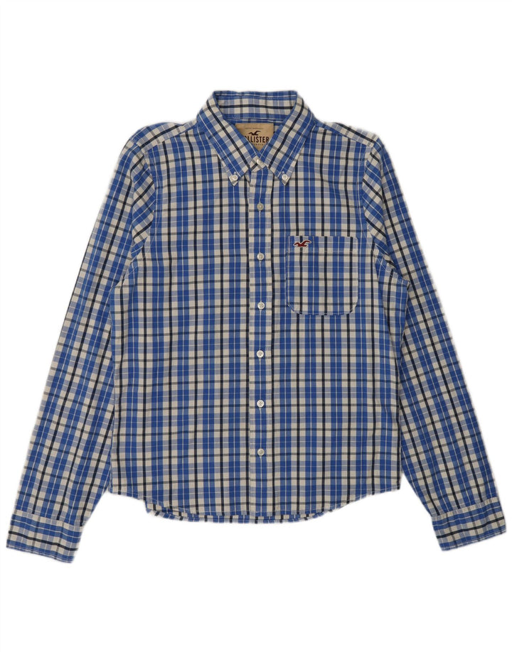 Ανδρικό πουκάμισο Hollister Large Blue Check Cotton