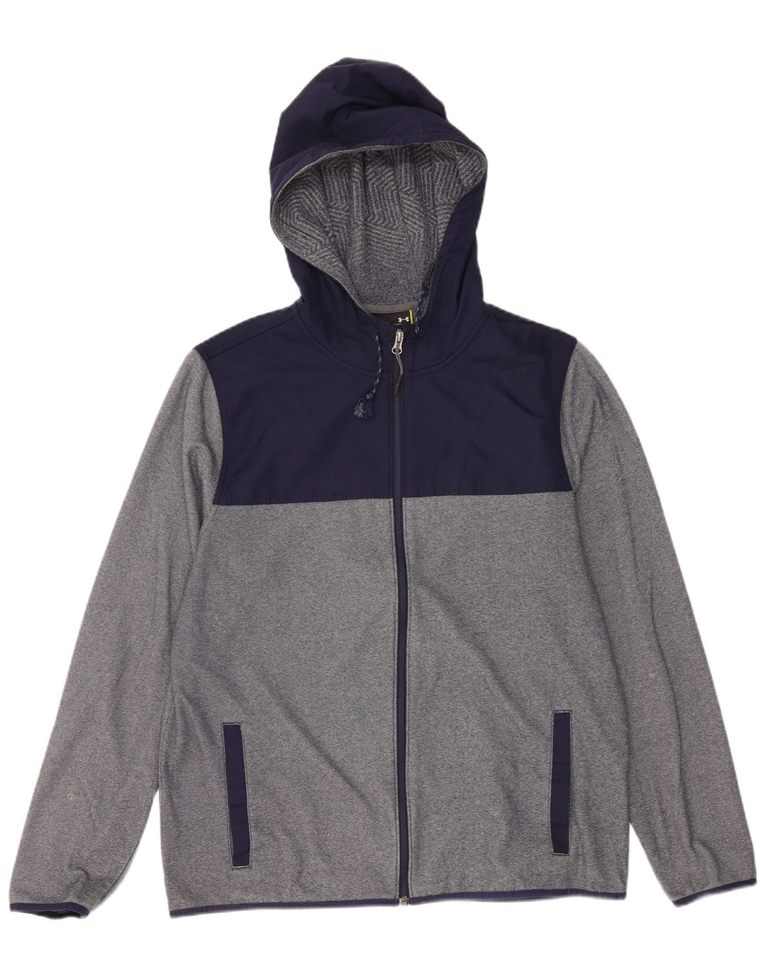 Under Armour Ανδρικό πουλόβερ με κουκούλα με φερμουάρ Μεγάλο γκρι χρώμα πολυεστέρα