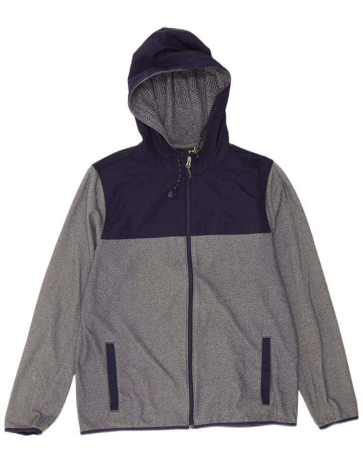 Under Armour Ανδρικό πουλόβερ με κουκούλα με φερμουάρ Μεγάλο γκρι χρώμα πολυεστέρα