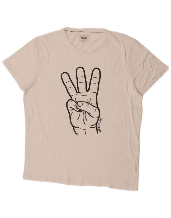Ανδρικό γραφικό T-Shirt WRANGLER Top XL Λευκό