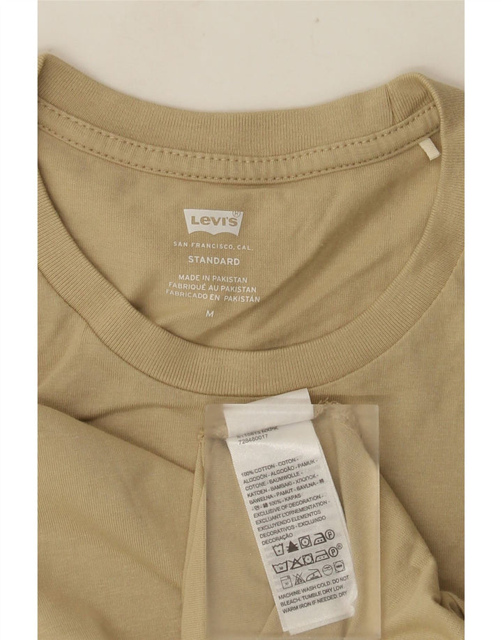 Ανδρικό μπλουζάκι LEVI'S κανονικό μακρυμάνικο μεσαίο μπεζ βαμβακερό