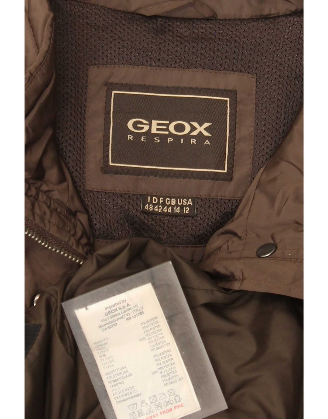 Geox Γυναικείο Utility Jacket UK 14 Large Brown Polyester