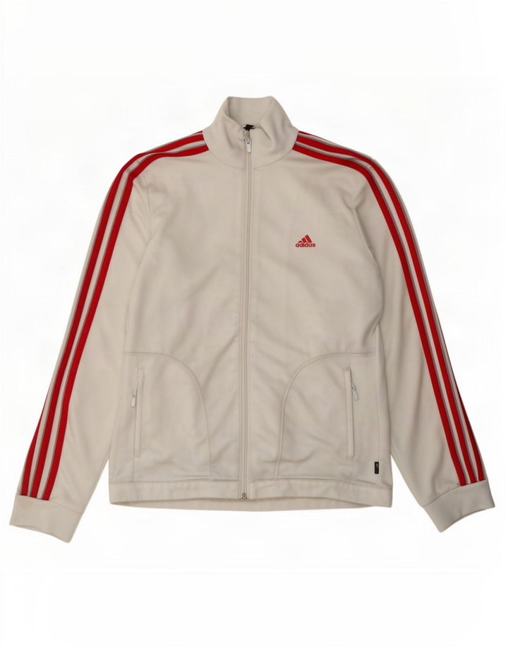 Γυναικεία αθλητική φόρμα Adidas Top Jacket UK 16 Large White Polyester
