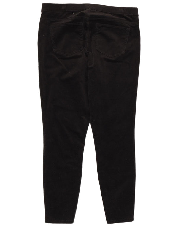 Marks & Spencer Womens Skinny Corduroy Trousers UK 18 XL W36 L28 Black