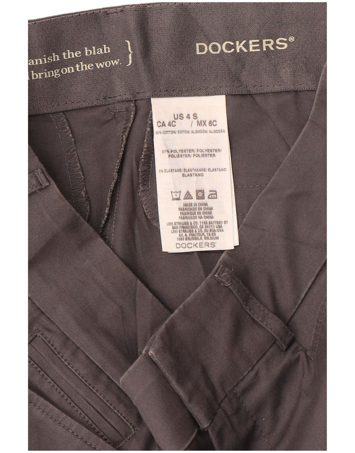 DOCKERS Γυναικείο ίσιο casual παντελόνι US 4 Small W30 L30 Grey Polyester