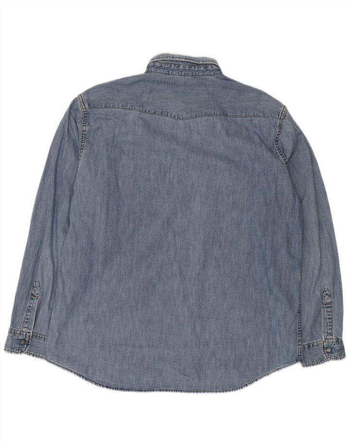 Carrera Ανδρικό τζιν πουκάμισο Western 2XL Blue Cotton Classic