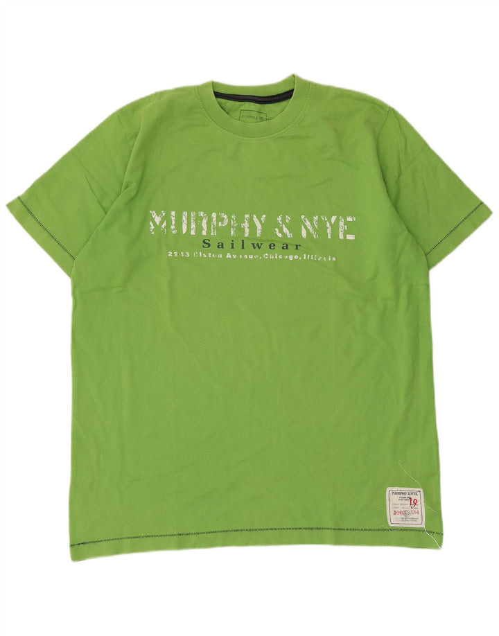 Ανδρικό γραφικό μπλουζάκι Murphy & Nye Top Μεσαίο πράσινο βαμβακερό