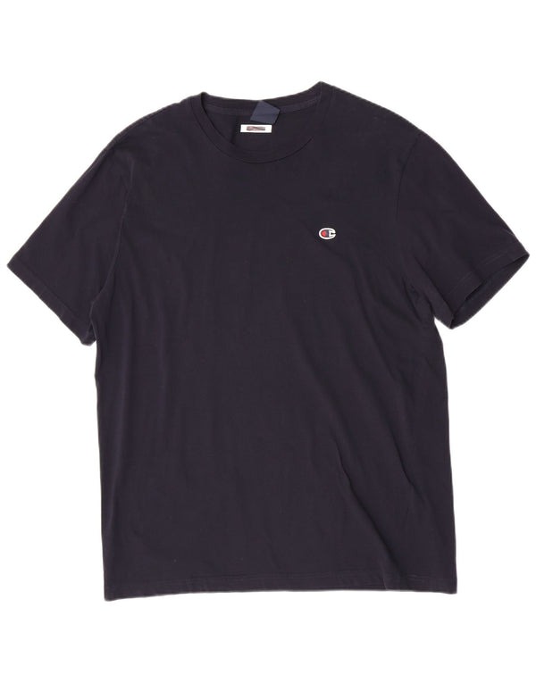 Champion Γυναικείο T-Shirt Top UK 22 3XL Navy Blue Cotton