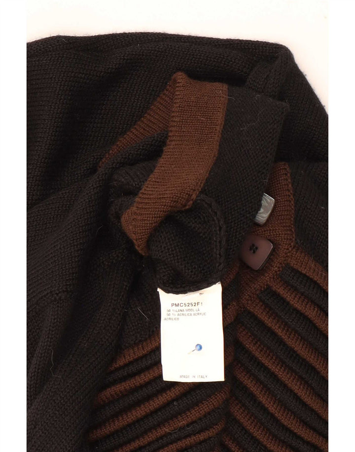 Vintage Γυναικείο Crop Cardigan πουλόβερ IT 44 Medium Μαύρο ριγέ