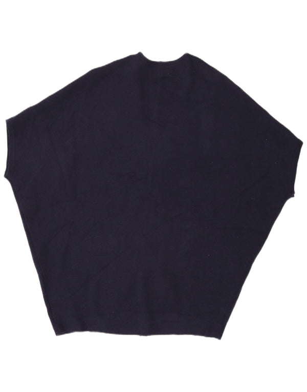 White Stuff Γυναικεία κοντό μανίκια Poncho Cardigan Top UK 8 Small Navy Blue