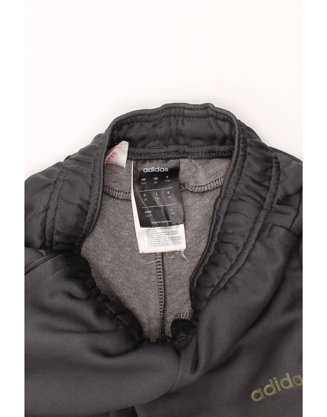 ADIDAS Boys Tracksuit Trousers Joggers 7-8 Years Grey Polyester Vintage Adidas and Second-Hand Adidas from Messina Hembry 