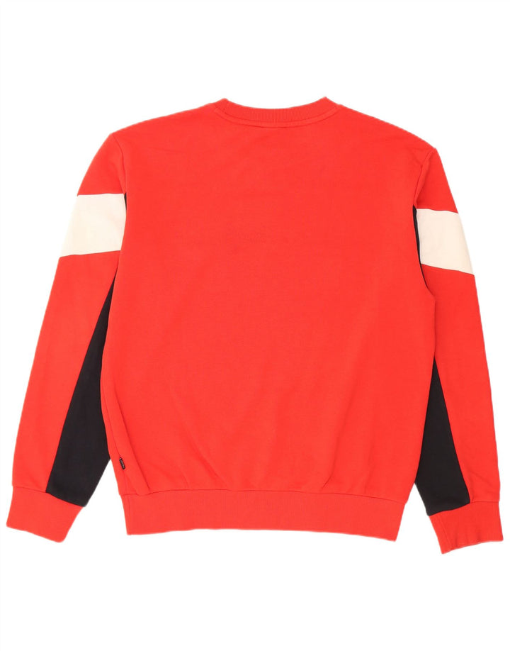 Ανδρικό γραφικό φούτερ Puma Jumper Small Red Colourblock Βαμβακερό