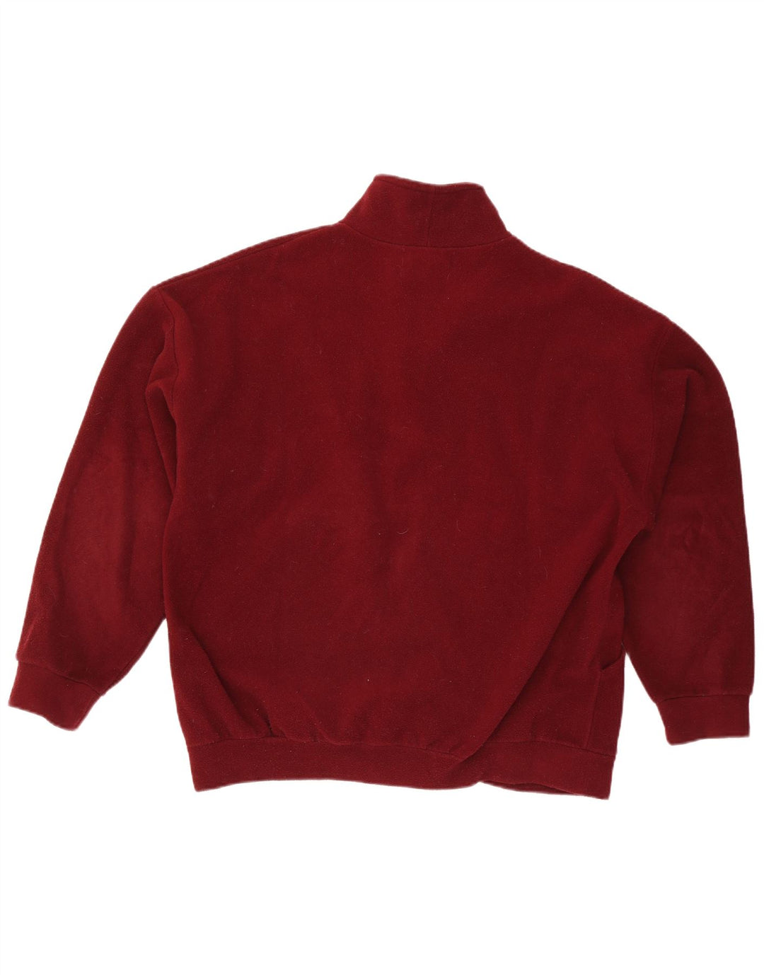 Vintage Ανδρικό Fleece Jacket UK 42 XL Maroon Polyester