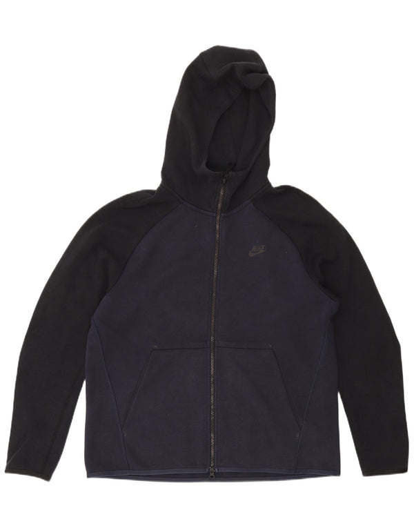 Ανδρικό πουλόβερ NIKE με φερμουάρ με κουκούλα, μεγάλο μπλε ναυτικό, βαμβακερό