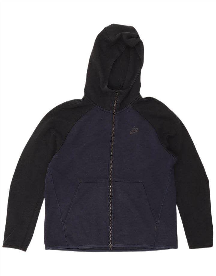 Ανδρικό πουλόβερ NIKE με φερμουάρ με κουκούλα, μεγάλο μπλε ναυτικό, βαμβακερό