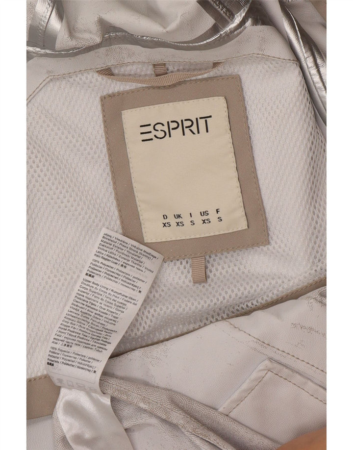 Esprit Γυναικείο Αδιάβροχο Υπερμεγέθη με Κουκούλα UK 6 XS Μπεζ Πολυεστέρας