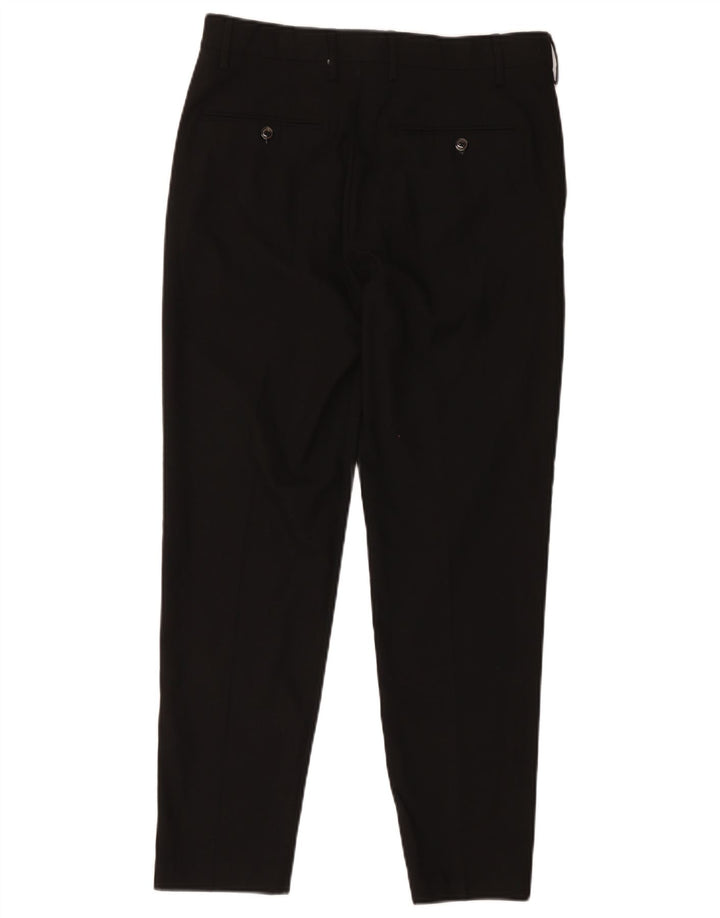 Zara Ανδρικό Slim Suit Παντελόνι EU 40 Medium W31 L27 Μαύρο Πολυεστέρας