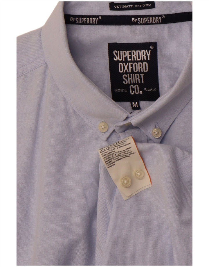 Ανδρικό κοντομάνικο πουκάμισο SUPERDRY Βαμβακερό μεσαίο μπλε