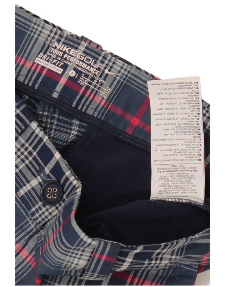 Γυναικείο σορτς Chino Nike Dri Fit UK 8 Small W28 Blue Check Polyester