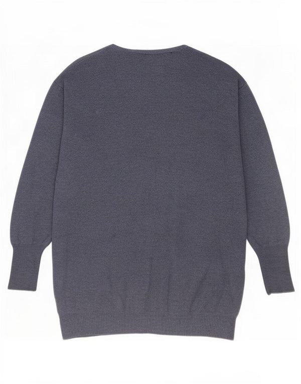 Marks & Spencer Γυναικείο πουλόβερ με ζακέτα UK 16 Large Navy Blue