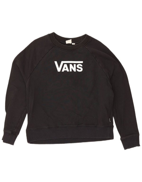Vans Γυναικεία φούτερ με γραφικά Loose Fit Jumper UK 6 XS Μαύρο βαμβακερό