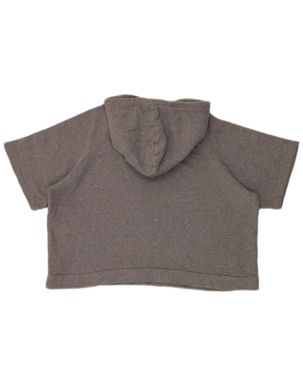 Calvin Klein Jeans Γυναικείο υπερμεγέθη γραφικό κουκούλα UK 16 Large Grey