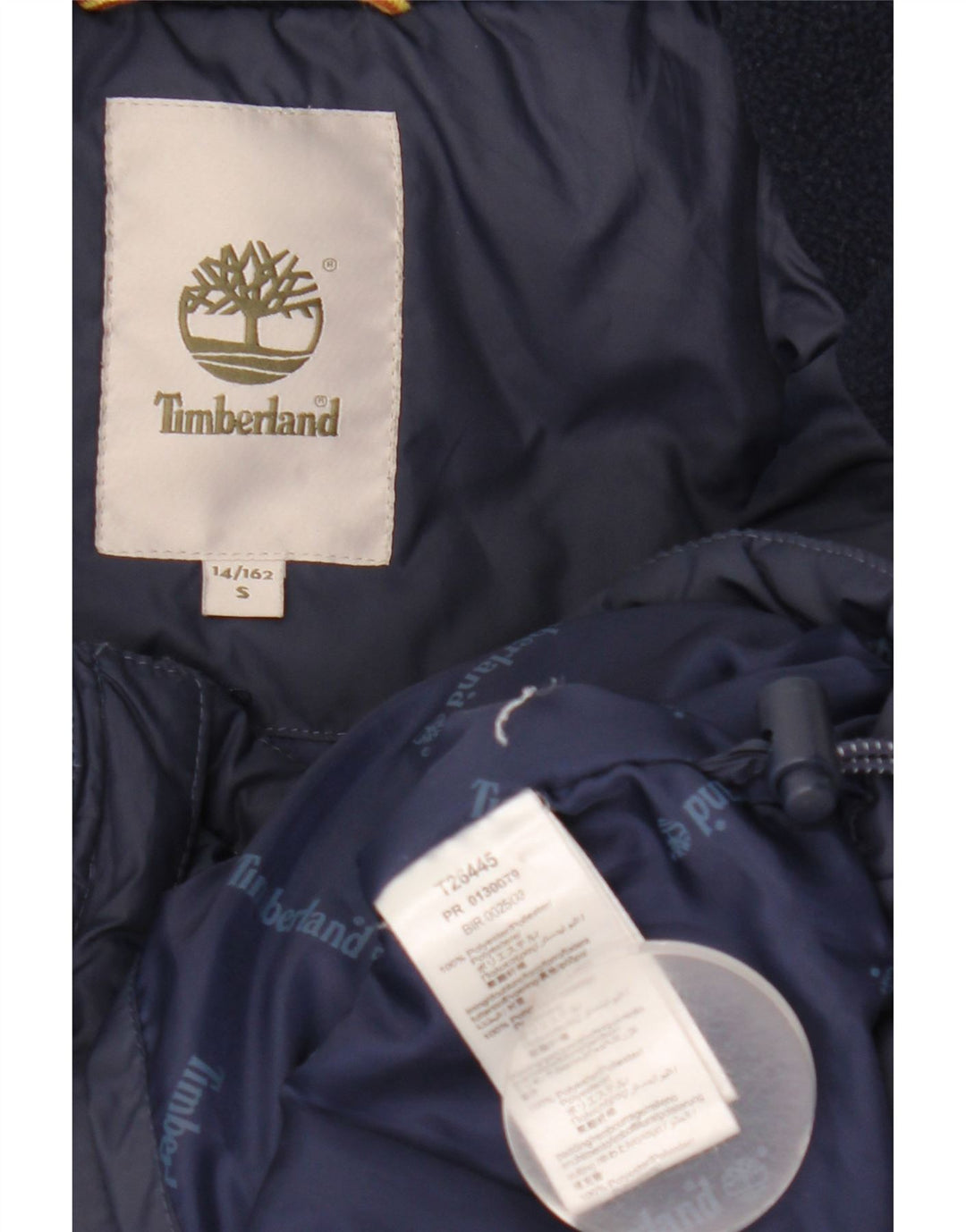 Timberland Boys μπουφάν με επένδυση 13-14 ετών Small Navy Blue Polyester