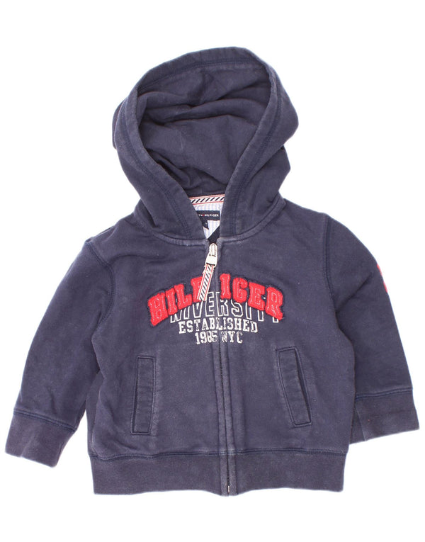 Tommy Hilfiger Baby Boys γραφικό πουλόβερ με κουκούλα 9-12 μηνών Navy Blue