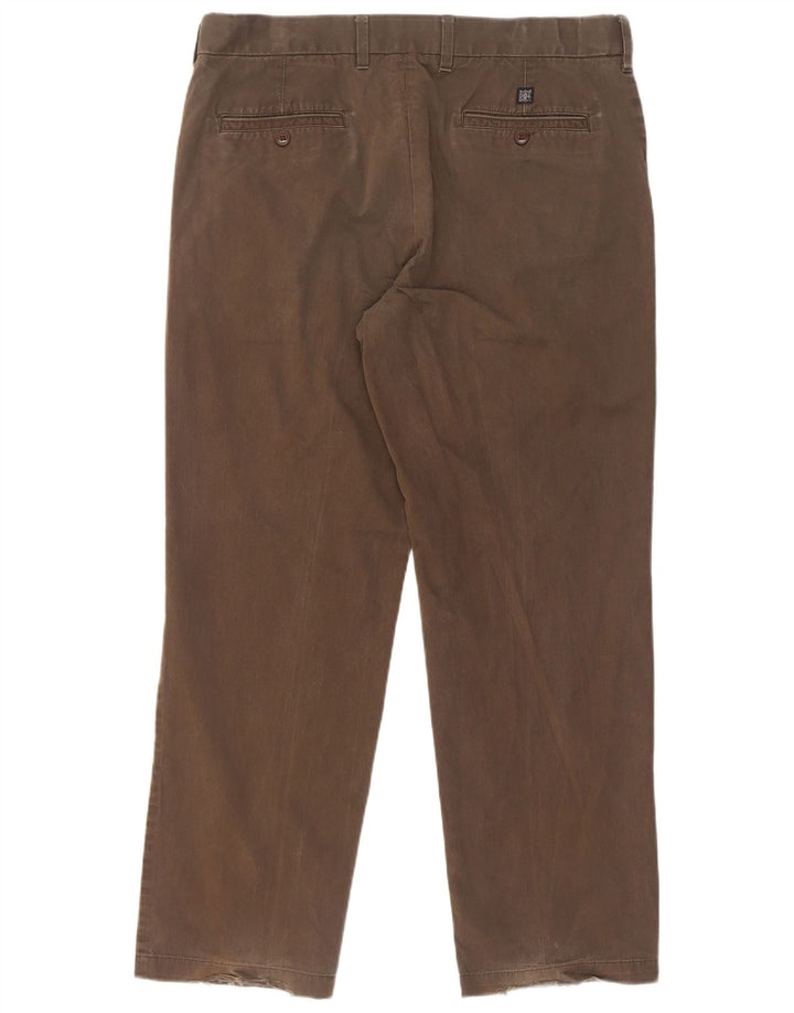Marks & Spencer Ανδρικό παντελόνι Chino Regular W36 L31 Χακί βαμβακερό