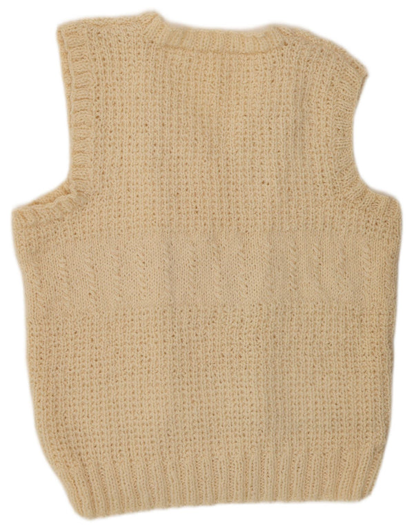Vintage Womens Vest Tank Top UK 18 XL Off White