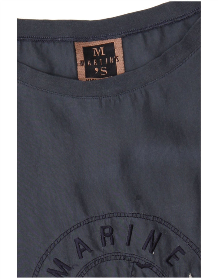 Γυναικεία γραφική αμάνικη μπλούζα Martin's Top IT 42 Medium Navy Blue Silk