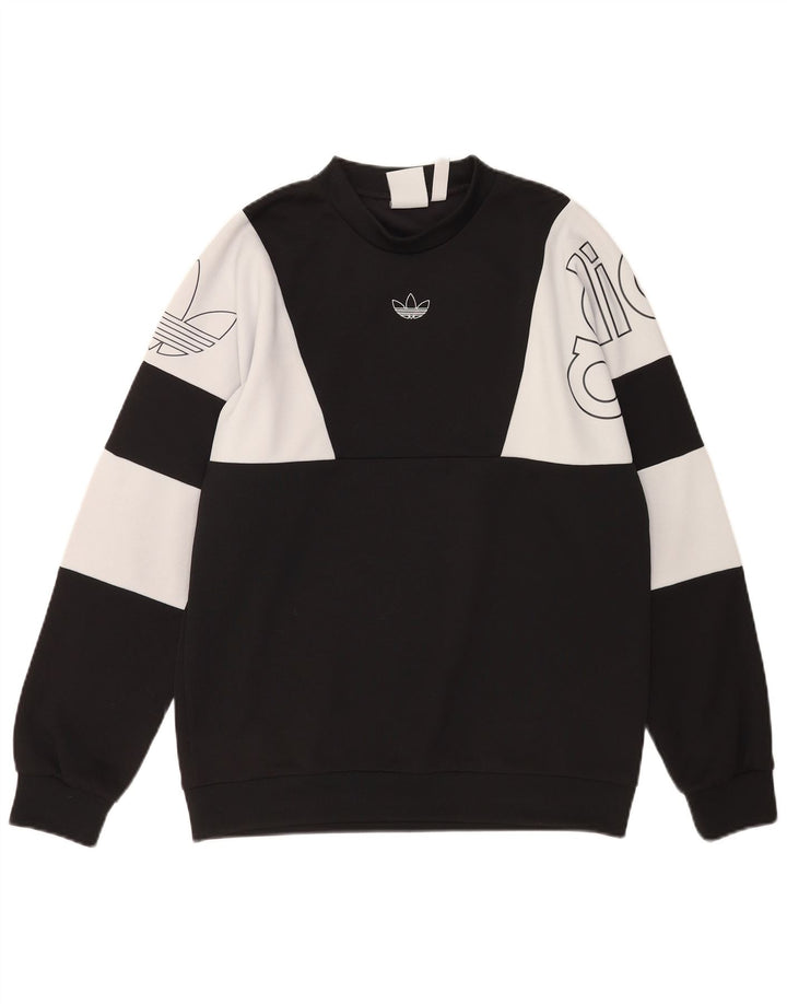 Ανδρικό γραφικό φούτερ Adidas Jumper Medium Black Colourblock Polyester