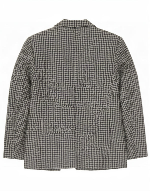 Vintage γυναικείο σακάκι με 2 κουμπιά IT 46 Large Grey Houndstooth