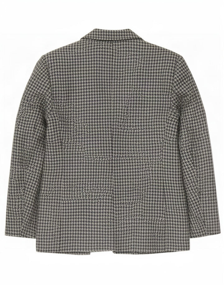Vintage γυναικείο σακάκι με 2 κουμπιά IT 46 Large Grey Houndstooth