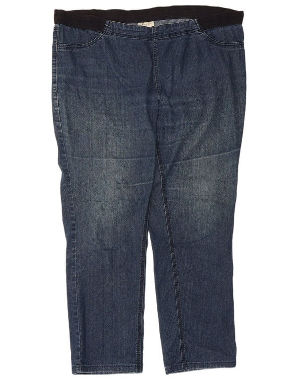 Marks & Spencer Γυναικείο αυτόγραφο Straight Jeans UK 18 XL W44 L29 Blue