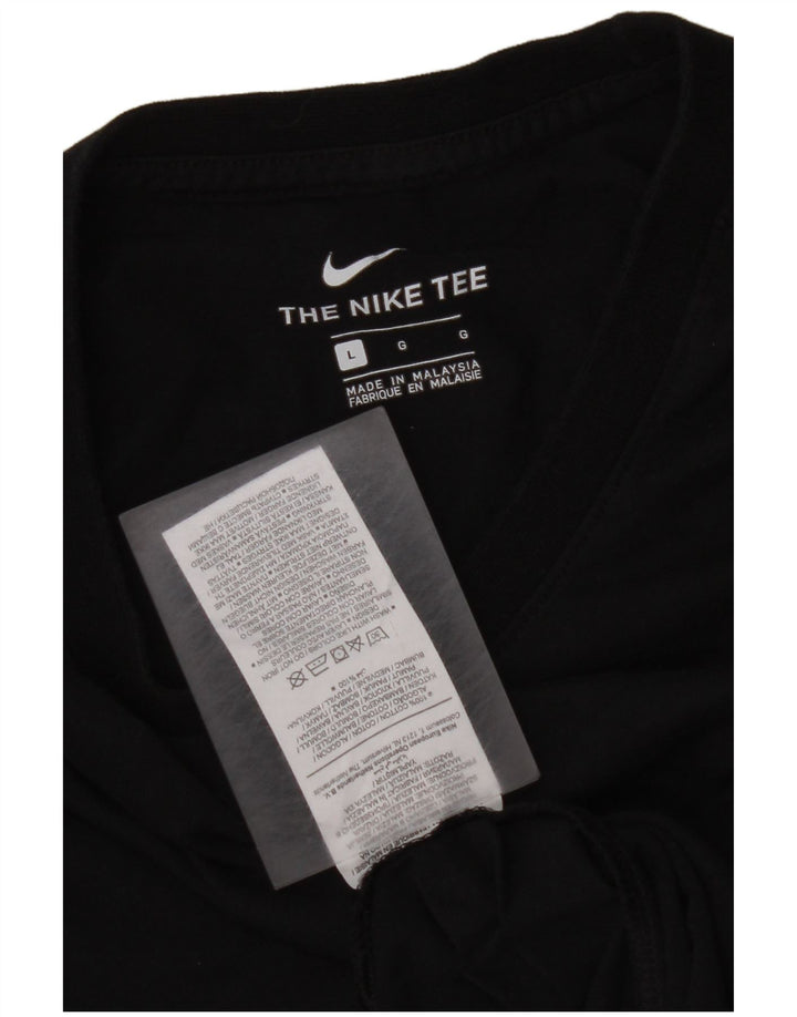 Ανδρικό T-Shirt NIKE Top μεγάλο μαύρο βαμβακερό