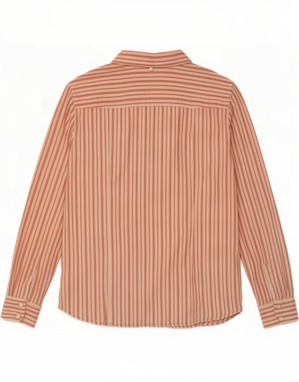 Massimo Dutti Womens Shirt EU 38 Small Red Pinstripe Cotton