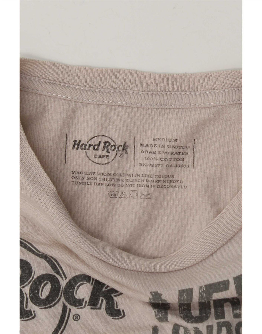 Hard Rock Cafe Ανδρικό T-Shirt Prague Graphic Top Μεσαίο λευκό βαμβακερό