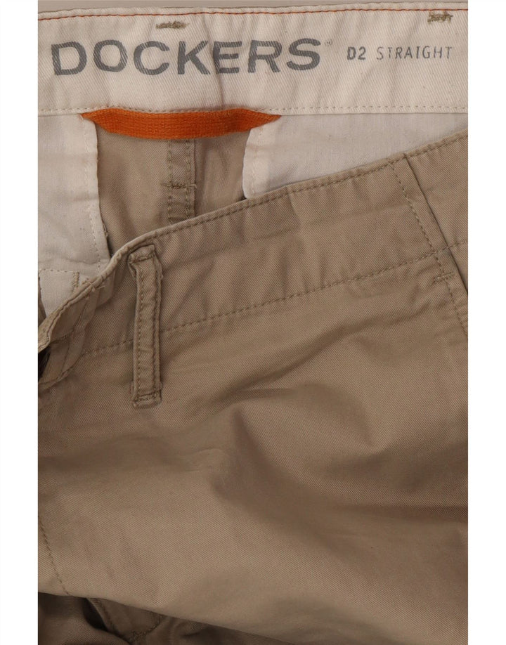 DOCKERS Ανδρικό ίσιο παντελόνι Chino W32 L34 Beige Cotton Classic