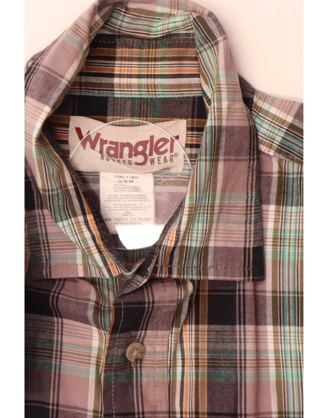 Ανδρικό πουκάμισο Wrangler μεσαίο πολύχρωμο καρό βαμβακερό
