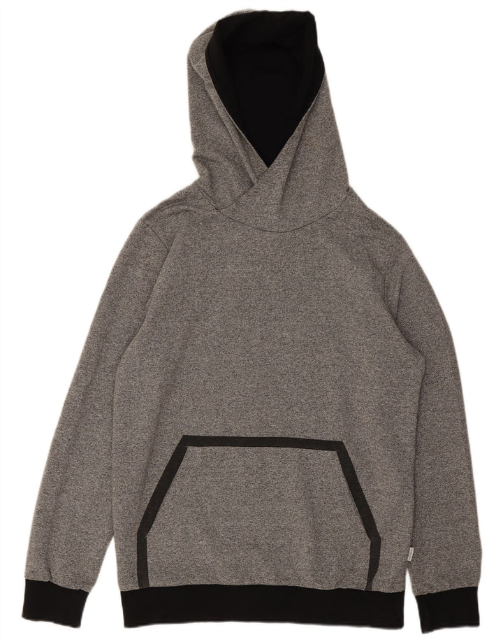 Jack & Jones Ανδρικό μπλουζάκι με κουκούλα μεσαίου γκρι πολυεστέρας