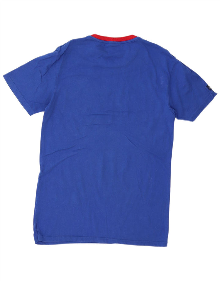 Superdry Ανδρικό γραφικό T-Shirt Top Μικρό Μπλε Βαμβακερό