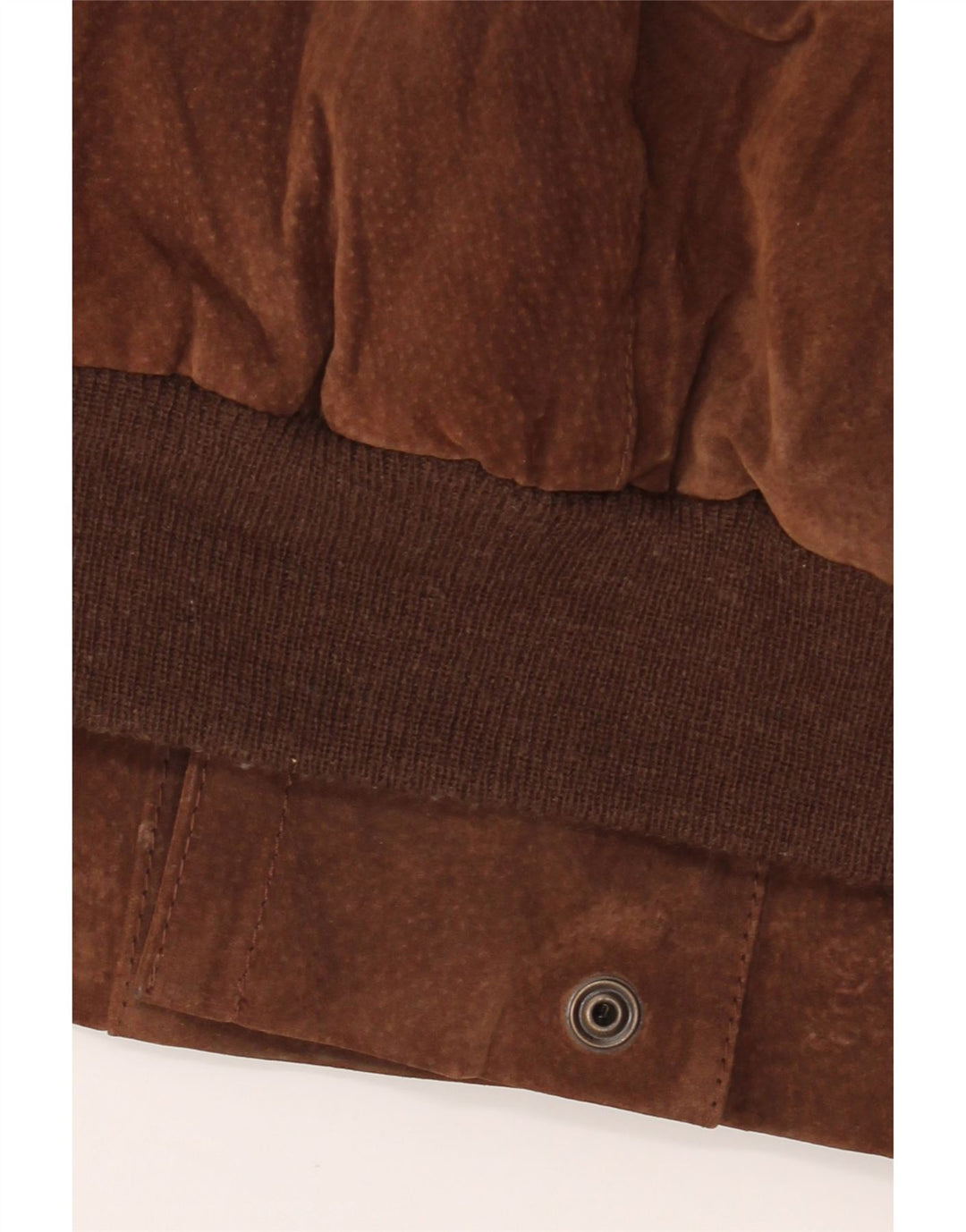 Vintage Ανδρικό Sherpa Loose Fit Jacket UK 44 2XL καφέ γεωμετρικό δέρμα