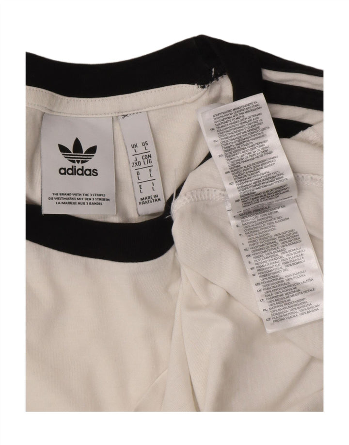Ανδρικό T-Shirt Adidas Top μεγάλο λευκό βαμβακερό