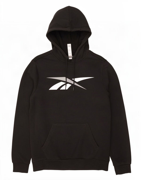Ανδρικό Reebok Graphic Hoodie Jumper Μεσαίο μαύρο βαμβακερό